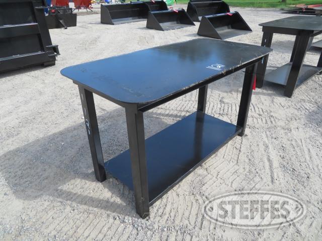 Welding table, 30"x57", w/shelf